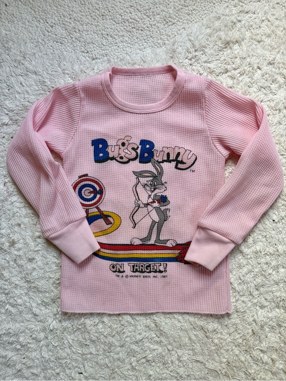 Vintage Bugs Bunny Graphic Waffle-knit Shirt - 3T